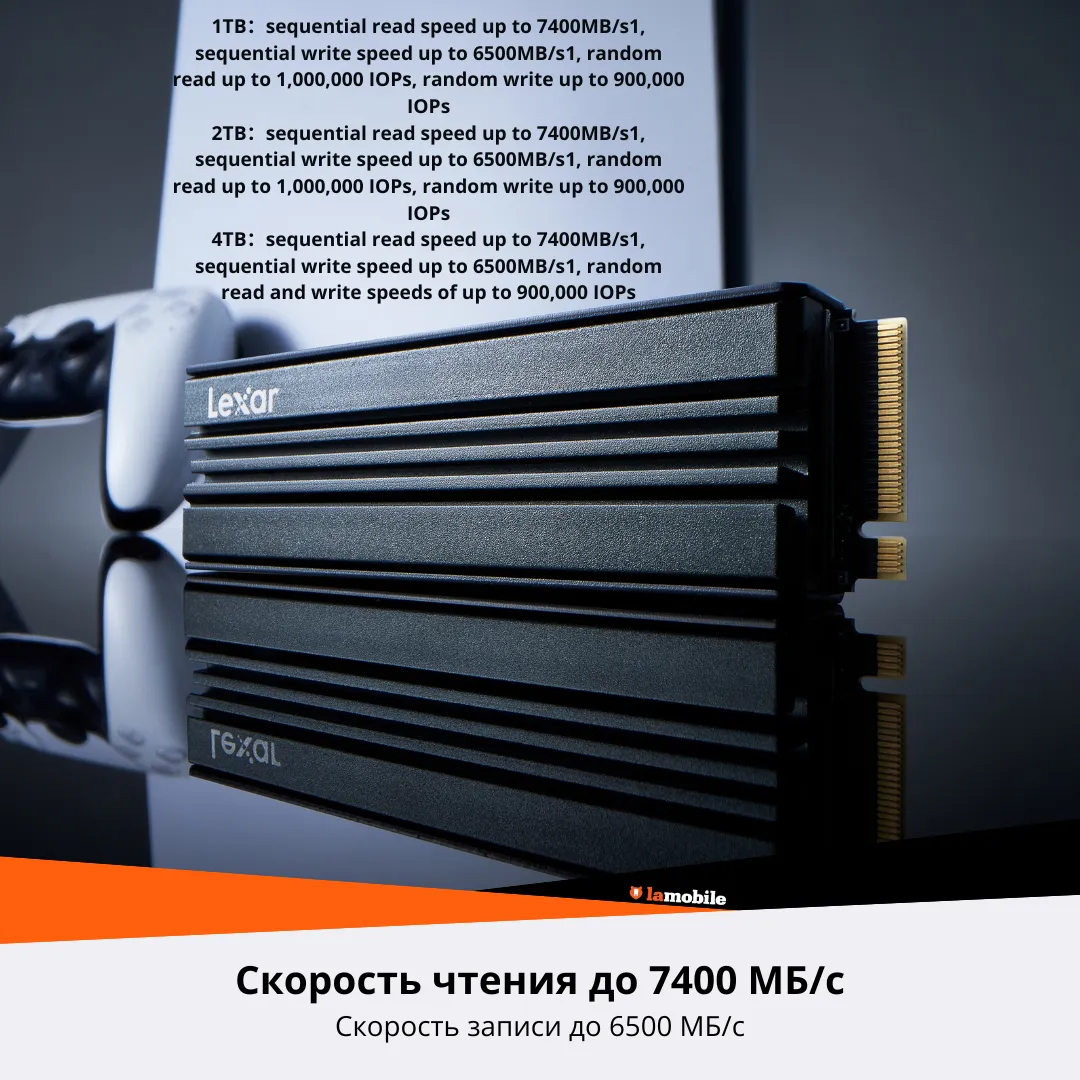 Внутренний SSD-накопитель Lexar SSD NM790 with Heatsink M.2 PCIe Gen 4.0 2TB - 2