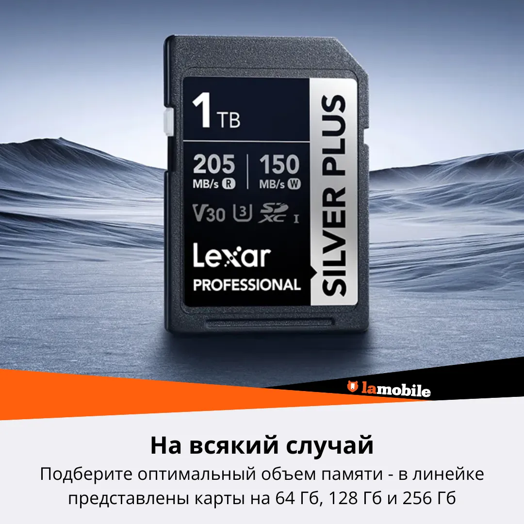 Карта памяти Lexar Professional SILVER PLUS SDXC 256GB - 3