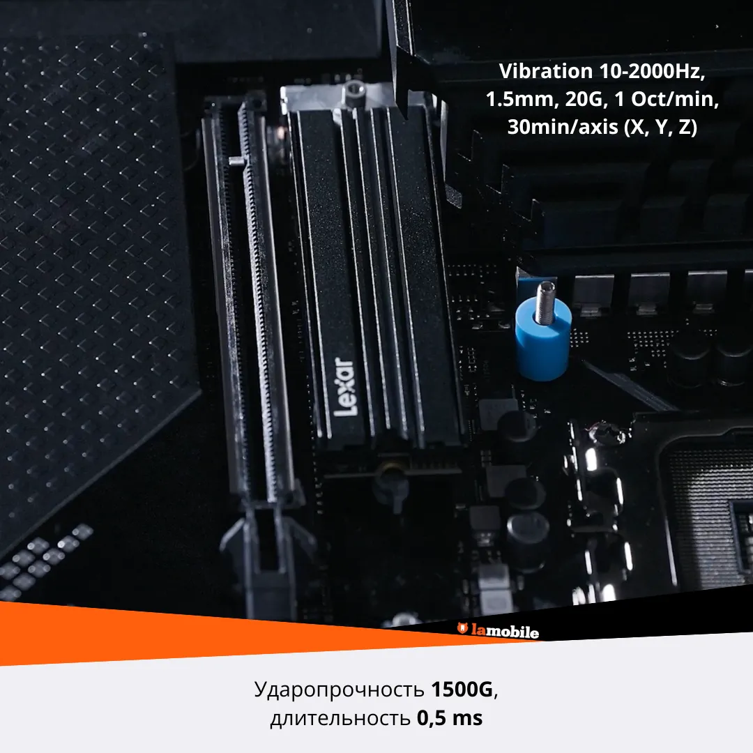 Внутренний SSD-накопитель Lexar SSD NM790 with Heatsink M.2 PCIe Gen 4.0 2TB - 6
